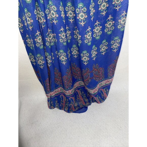 Soprano Women Blue Purple Pink Maxi Strapless Beach Casual Dress Size Large - Picture 2 of 7